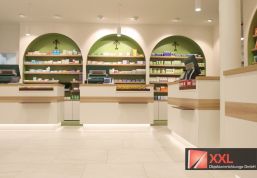 Die Theken des Ladenbau-Projektes für die Elisabeth Apotheke in Freyburg